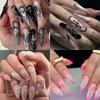 Y2K Hot Girl Style Almond Pointed Nail Art Tips - Long Wearable European & American Nail Stickers