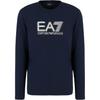 EA7 Letter Logo Print Slim Fit Long Sleeve T-Shirt Men Tops Navy-Blue 6DPT64-PJVQZ-1562