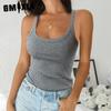 Women's Fashion Casual Summer Solid Color Print Sleeveless U-Neck Blouses & Shirts
