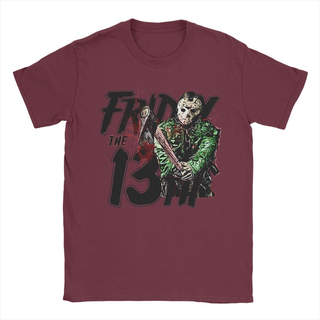 Friday 13th Jason Voorhees Horror Movies T Shirts for Men Women Pure Cotton T-Shirt Round Neck Jason Voorhees Clothes Gift Idea