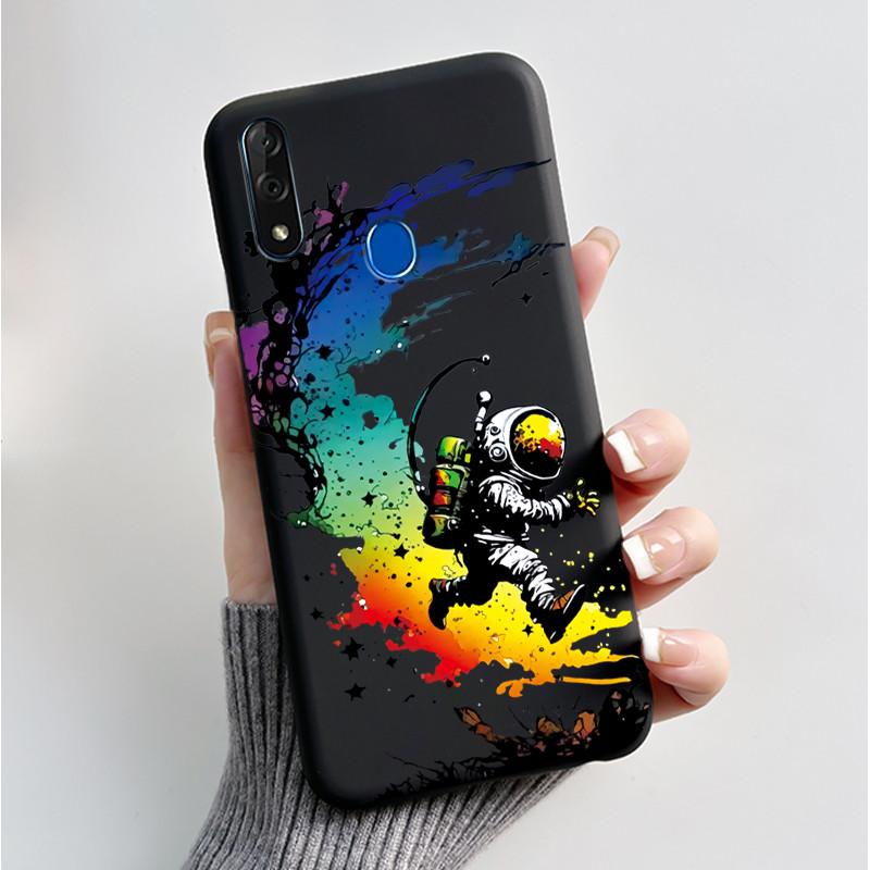 Printing Pattern Case For ZTE Blade V10 Fundas Shockproof Coque Capa Soft Silicone Black Shell Cover Cute Flower Cartoon Casing