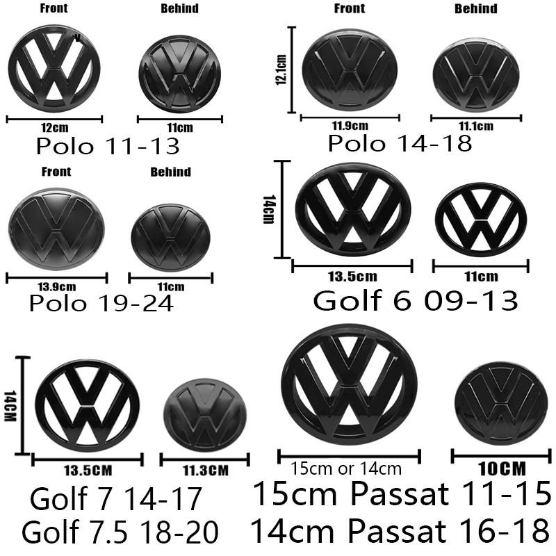 Car Logo Front Bonnet Hood Rear Tail Trunk Emblem For Volkswagen VW Polo Passat Golf 6 7 7.5 MK6 MK7 MK 7.5 Replace Accessories Zw8