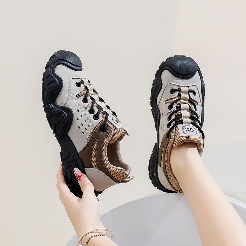 Fashion 2024 New Women Sneakers Flat Bottom Breathable Comfortable Women Sport Shoes Solid Color Women's Casual Running Mountain Shoes
