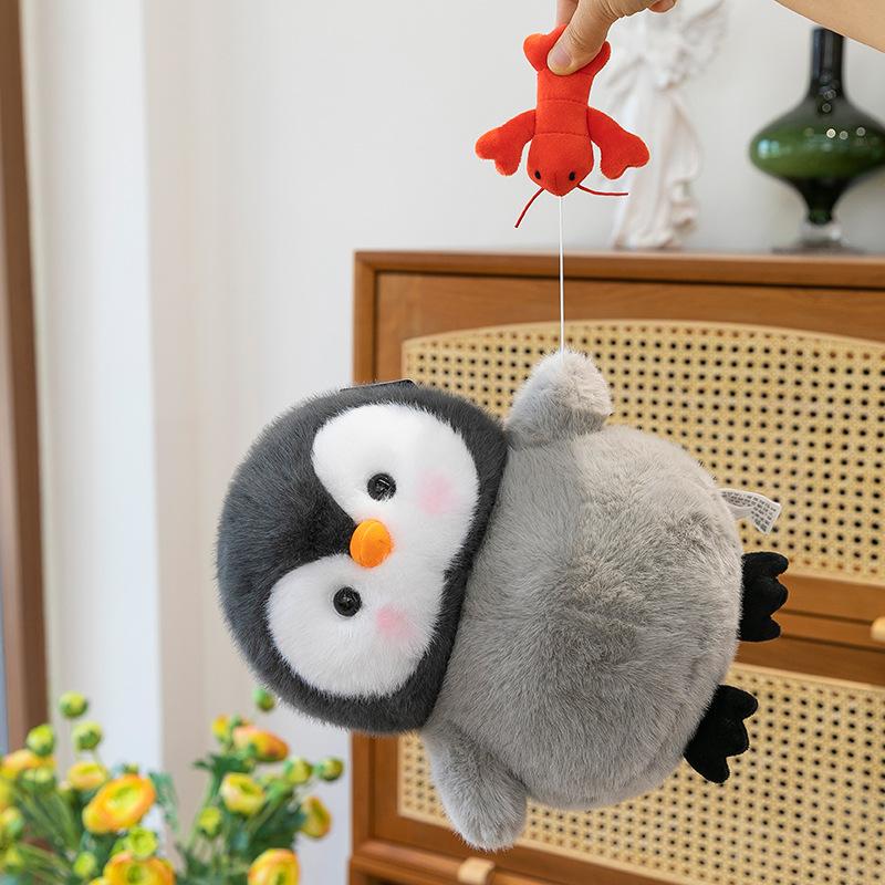 Pinguino Doudou Peluche Giocattolo Carino Piccolo Pinguino Aragosta Bambola Rassicurante Regali per Bambini