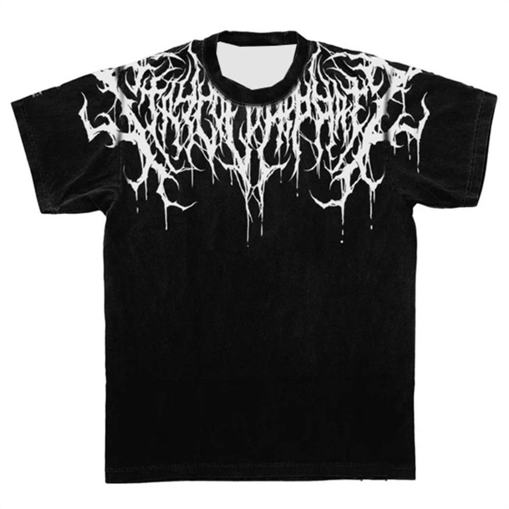 Μοντέρνο Ανδρικό T-shirt Μοντέρνο Γοτθικό Στυλ Γυναικείο T-shirt Καλοκαιρινό 3D Εκτύπωση Casual Στρογγυλή Λαιμόκοψη Κοντομάνικο T-shirts Κορυφή