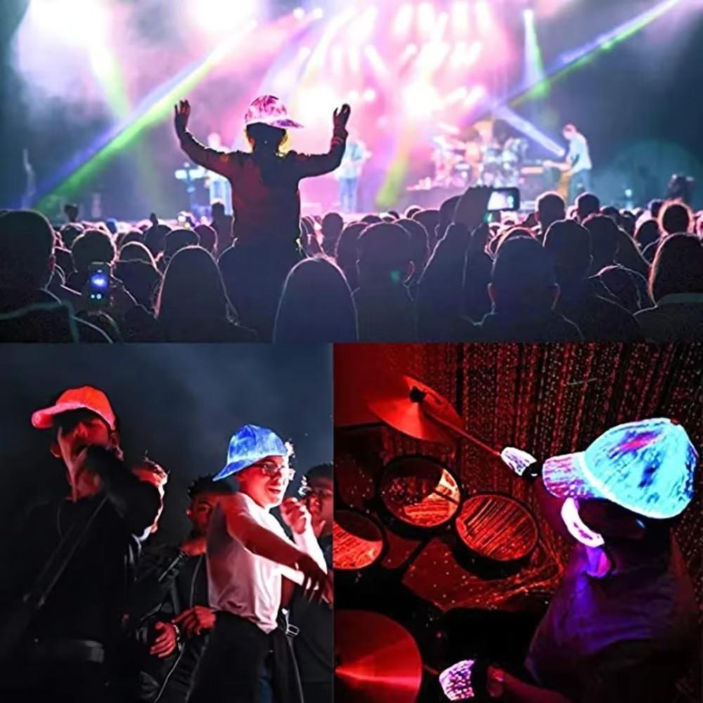 USB Charging LED Hat Luminous Glowing Hat Nightclub Concert Bar Hip-Hop Dance Stage Show