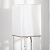 Modern Metal Floor Lamp with Shelves, 3 Layer Shelf Tall Standing Lamp with Fabric Lampshade, Pull Chain Switch for Living Room, Bedroom