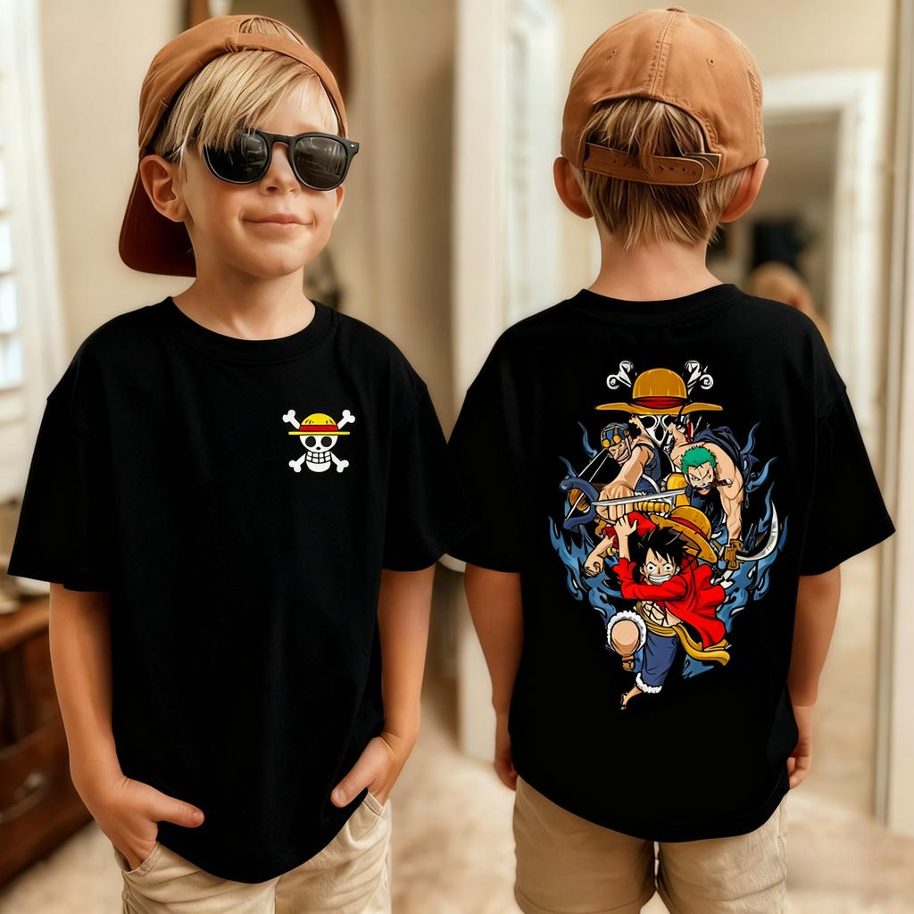 Tricou Bărbătesc Imprimat Anime Japonez One Piece Roronoa Zoro Băiat Copii Harajuku Mânecă Scurtă Copii Luffy Tricou Îmbrăcăminte