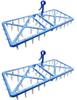 Large Capacity Folding Corner Hangers Set of with Design and Kamoi Hooks for Laundry Suitable for Indoor and Outdoor Use 52-Pinch (Blue, 2)