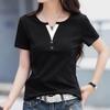 Navava Women Daily PoinT SliT Neck ShorT Sleeve T shirT nT2410