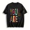 Stationery Print Inspirational Tee Kids Motivational Slogan Casual Top Pure Cotton T-shirt