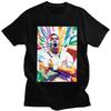 Individuelles Fußballgeschenk Mbappes Pop Art T-Shirt für Herren Kurzarm Lässiges T-Shirt Mode-T-Shirt Locker Geschnitten Reines Baumwoll-T-Shirt Geschenk