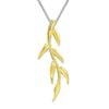 Silver Chain Necklace Golden Branches Silver S925