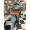 Bag Tool Motorcycle Roll Leather Saddle Motorbike Side Saddlebag Genuine Luggage