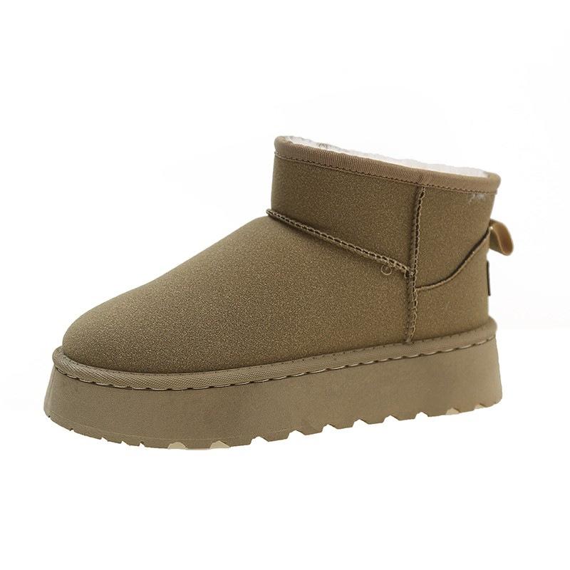 Sneeuwschoenen dames winter fluweel platte zolen dameslaarzen nieuwe schoenen dikke zolen antislip warm katoenen schoenen damesschoenen