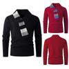 Men's Autumn/Winter Thickened Warm Knit Scarf Collar Sweater