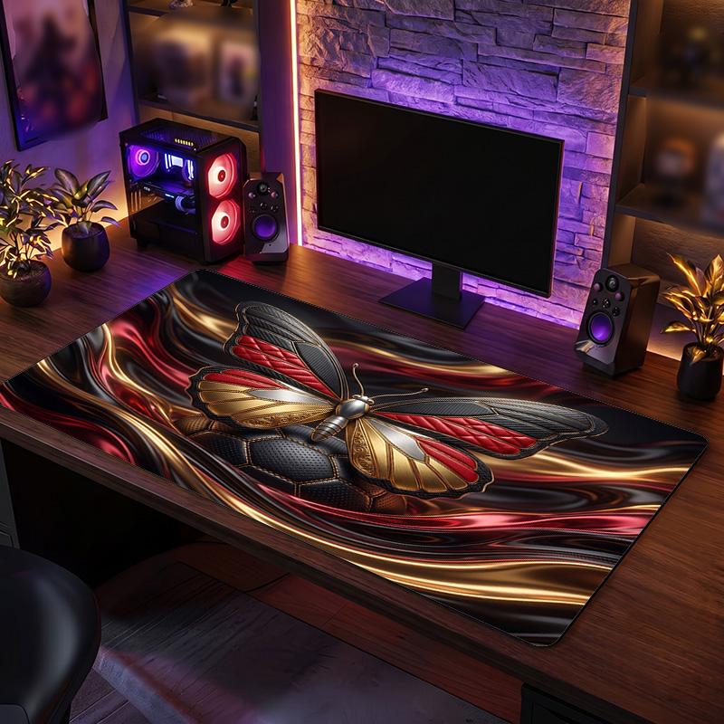 Tapis de Souris Blason Football Belgique, Tapis de Bureau Étendu en Caoutchouc Antidérapant pour Gaming Bureau Ordinateur Portable Cadeau Fan