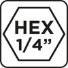 Hex metal drill bit 4.0 mm, 2 pcs.