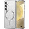 Protective Case - BOOLING - for Samsung Galaxy S24 - Silver - Camera Protection - Wireless Charger