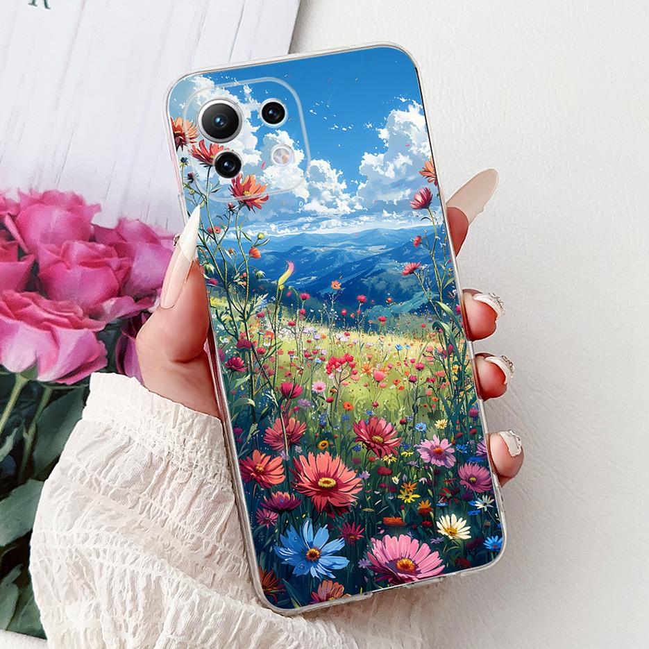 For Xiaomi Mi 11 Lite Case New Fashion Painted Cover Soft Silicone Phone Case For Xiaomi Mi 11 Lite 5G NE 11Lite MI11LIte Fundas