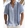 The New Men's Short-sleeved Shirt for Summer  Is Breathable Lightweight Casual and Refreshing with 3D Printing
