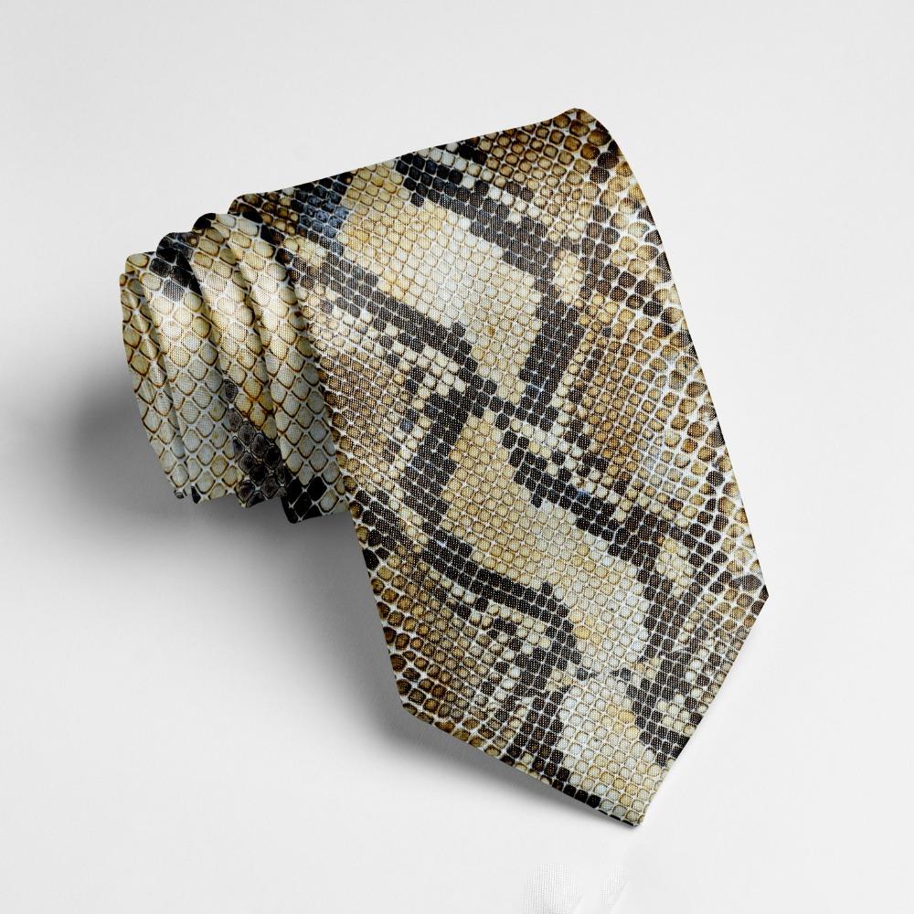 Casual Leopard Print Tie Polyester Slim Printed Serpentine Tie 8cm Wide Zebra Striped Tie