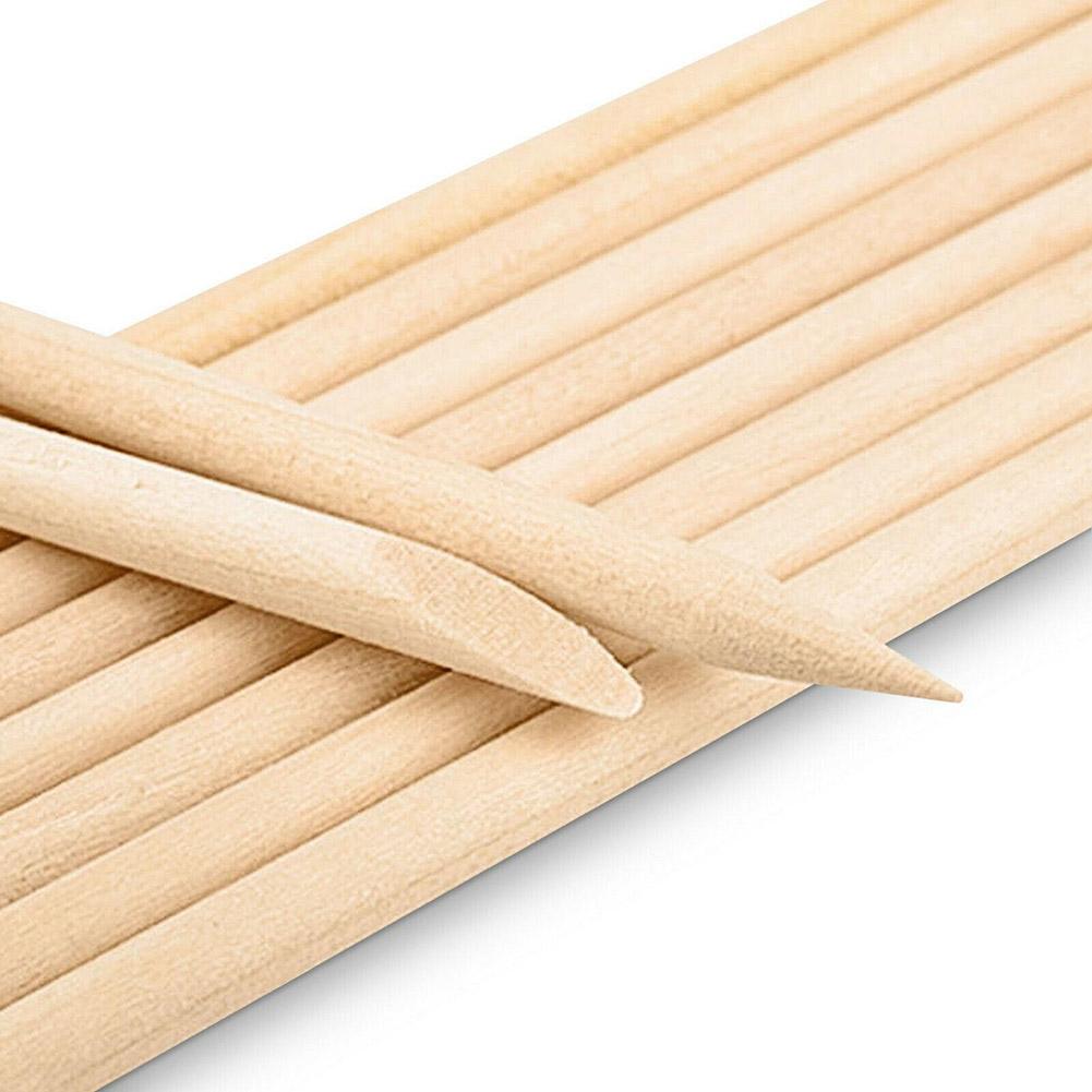 Durable Sticks Wood Tools Manicure Nail Orange Pack