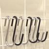 4/8Pcs S-shaped Stainless Steel Hanging Hooks Kitchen Bathroom Hangers Holder