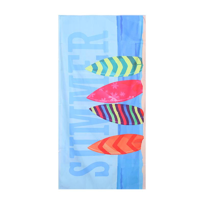 1 PC Double-sided Velvet Water-absorbent Quick-drying Beach Towel Microfibre Yoga Sports Towel Swimming Beach Bath Towel Multipurpose Use Towels
