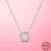 Trendy Circle Collier Chain Link Necklace For Women Cz Party Gift Copper Trendy Necklace Luxury Jewelry Collar