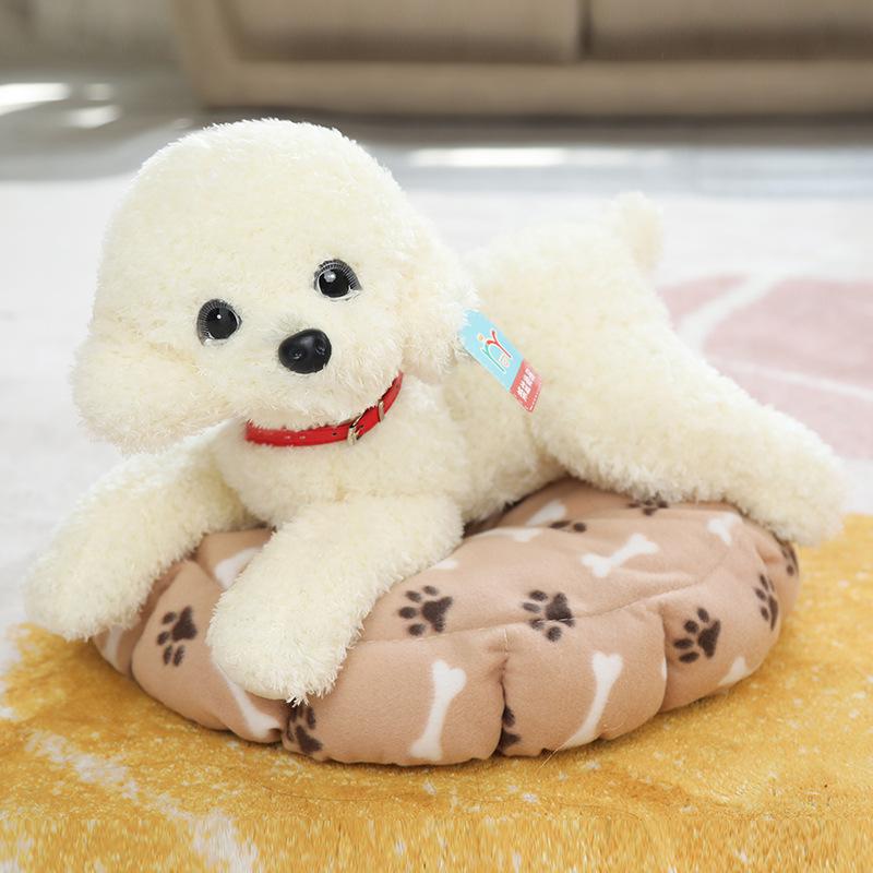 Zacht Realistisch Teddy Hond Pluche Speelgoed Grappige Simulatie Knuffel Kleine Puppy Poppen Lief Verjaardagscadeau voor Baby Kinderen Meisjes