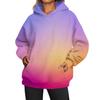 Foreign Trade Sweater Women's 2023 New Loose Gradual Change Hoodie Women's Casual Hooded 3D Top