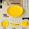 Melamine Round Plate: Porcelain-Look, Two-Color, for Commercial Use In Restaurants and Buffets - Perfect for Fast Food, Rice Bowls, and Cold Dishes.