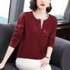 2025 Women's High-End Cotton Long-Sleeve Casual Base Shirt for Spring and Autumn