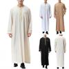Cool and Handsome Menswear Men's Saudi Arabic Long Sleeve Robe Ramadan Muslim Dress Middle Islamic Clothing