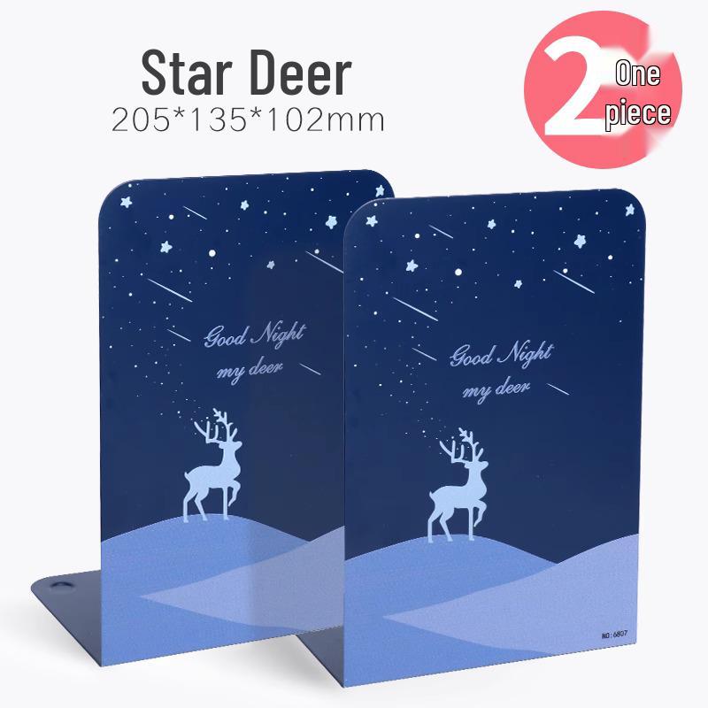 L-Shaped Bookstand Divider Clip & Bookend Desktop Organizer
