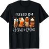 Funny Fueled By Coffee Jesus Caffeine Lover Thanksgiving Day T-Shirt