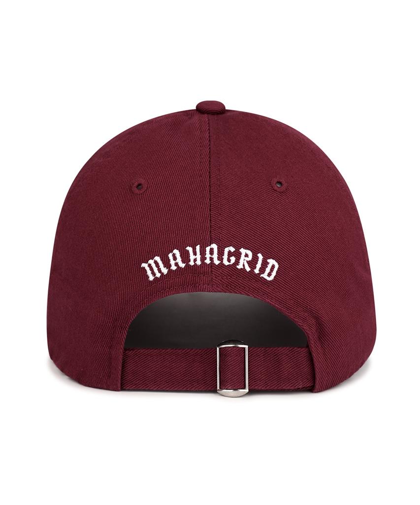 MAHAGRID Ink Logo Ball Cap Burgundy(Mg2Ffmab21A)