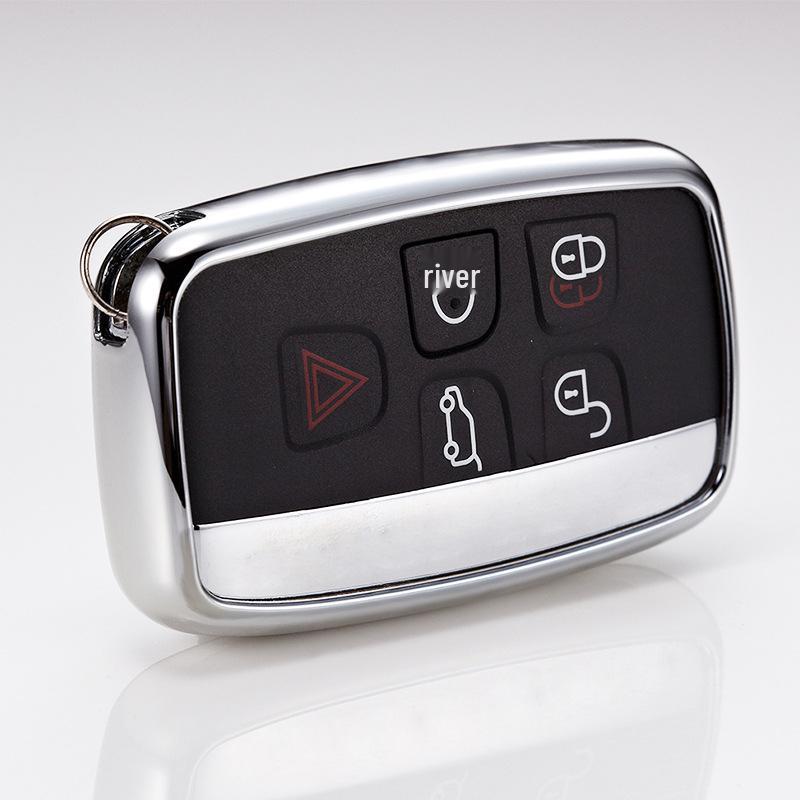 KAKTUS TPU Car Key Case for Land Rover - Soft Rubber Shell with Buckle Set