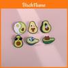 Adorable Cartoon Avocado Series Green Badge Cute Cat Astronaut Heart Shaped Metal Brooch
