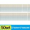 50/10sets Metal Expansion Screw Sturdy Metal Fasteners Serrated Tube Drill Plug Solid Serrat Thorny Wall Bolt Home Improvement