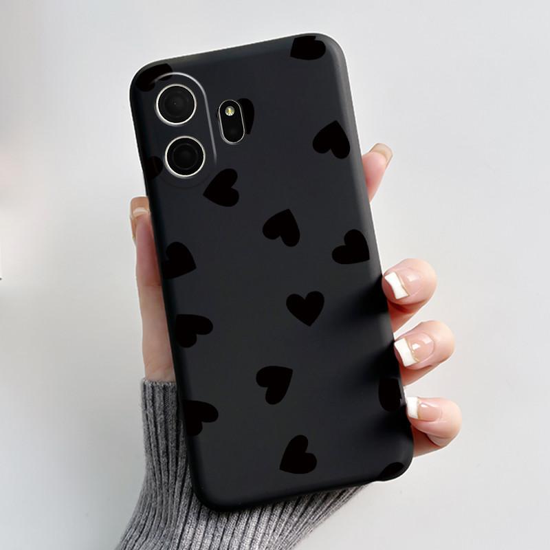 För TCL NxtPaper 70 Pro Fodral Lyxigt Sött Kärlekshäst Roligt Mjukt Svart TPU Silikon Telefonfodral För TCL NxtPaper70 Pro Baksideskydd