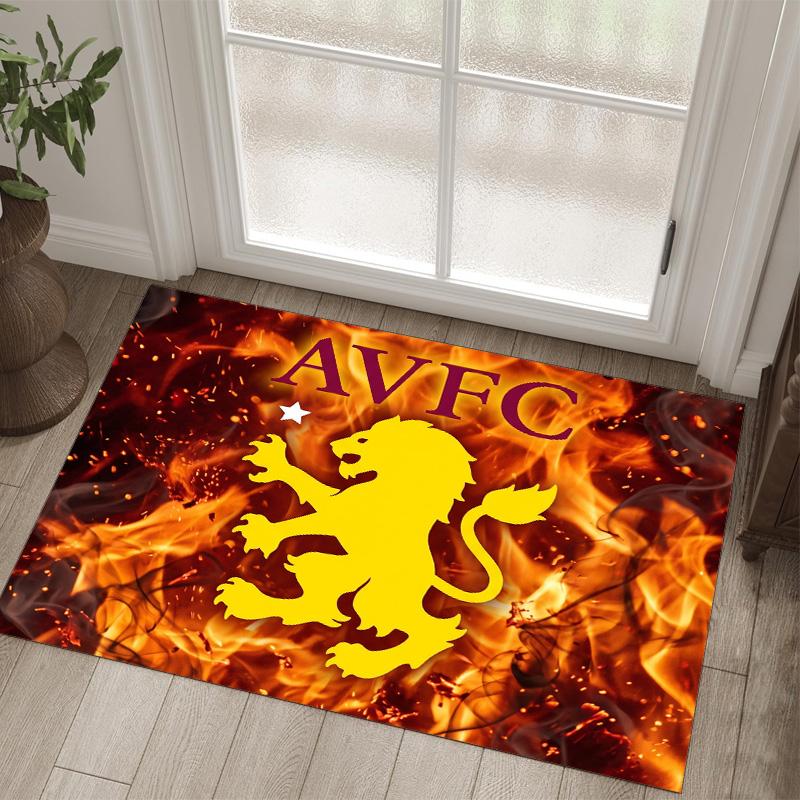Design Fotbal Aston Villa Covor de Catifea de Cristal Confortabil Non?Covor imprimat antiderapant pentru dormitor, living, hol