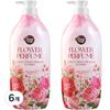 Pinke Blume Parfüm Duschgel Rose & Kirschblüte Duft, 900ml, 6 Stück