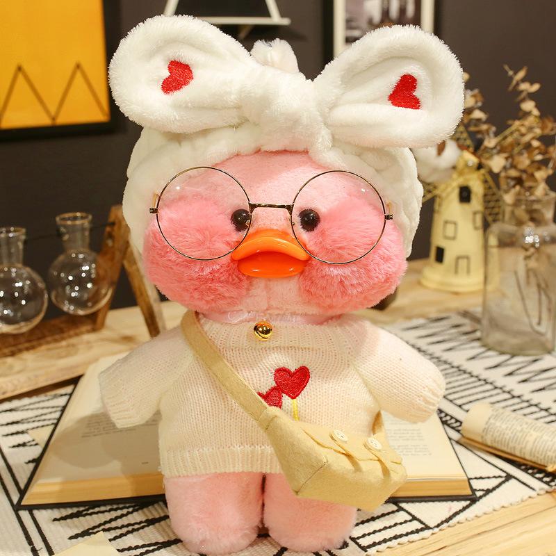 Plush Toy Duck With Hyaluronic Acid, Popular Duck, Lalafanfan Cafe Mimi Ins, Little Yellow Duck - A Gift For Children