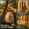Wooden Butterfly Feeder Natural Habitat Bee Nesting Box Home Decor Pollinator House  Garden