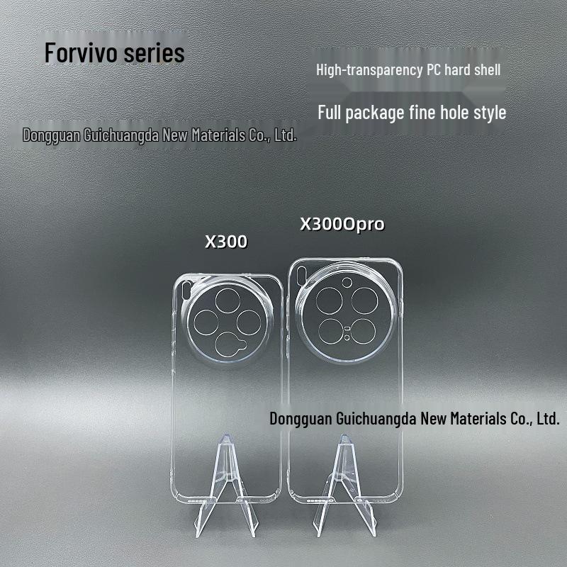 Coque de téléphone transparente vivoX300: X300Pro Couverture Complète, X200 Anti-Chute Coque Rigide PC de Protection DIY
