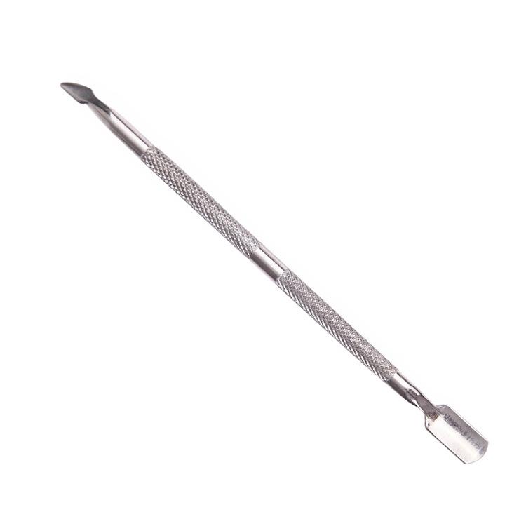 Dispozitiv de împingere a cuticulelor din oțel inoxidabil cu două capete Dispozitiv de îndepărtare a împingerii pielii moarte pentru pedichiură, manichiură, instrument de curățare a unghiilor, unisex