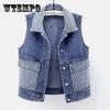 Plus Size New Women Denim Vest Fashion Ripped Autumn Blue Jeans Jacket Sleeveless Spring Loose Short Coat Causal Waistcoats