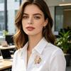 Zinc Alloy Brooch Pin Badge with Rhinestones Butterfly Shape Lapel Inlaid Brooch Versatile